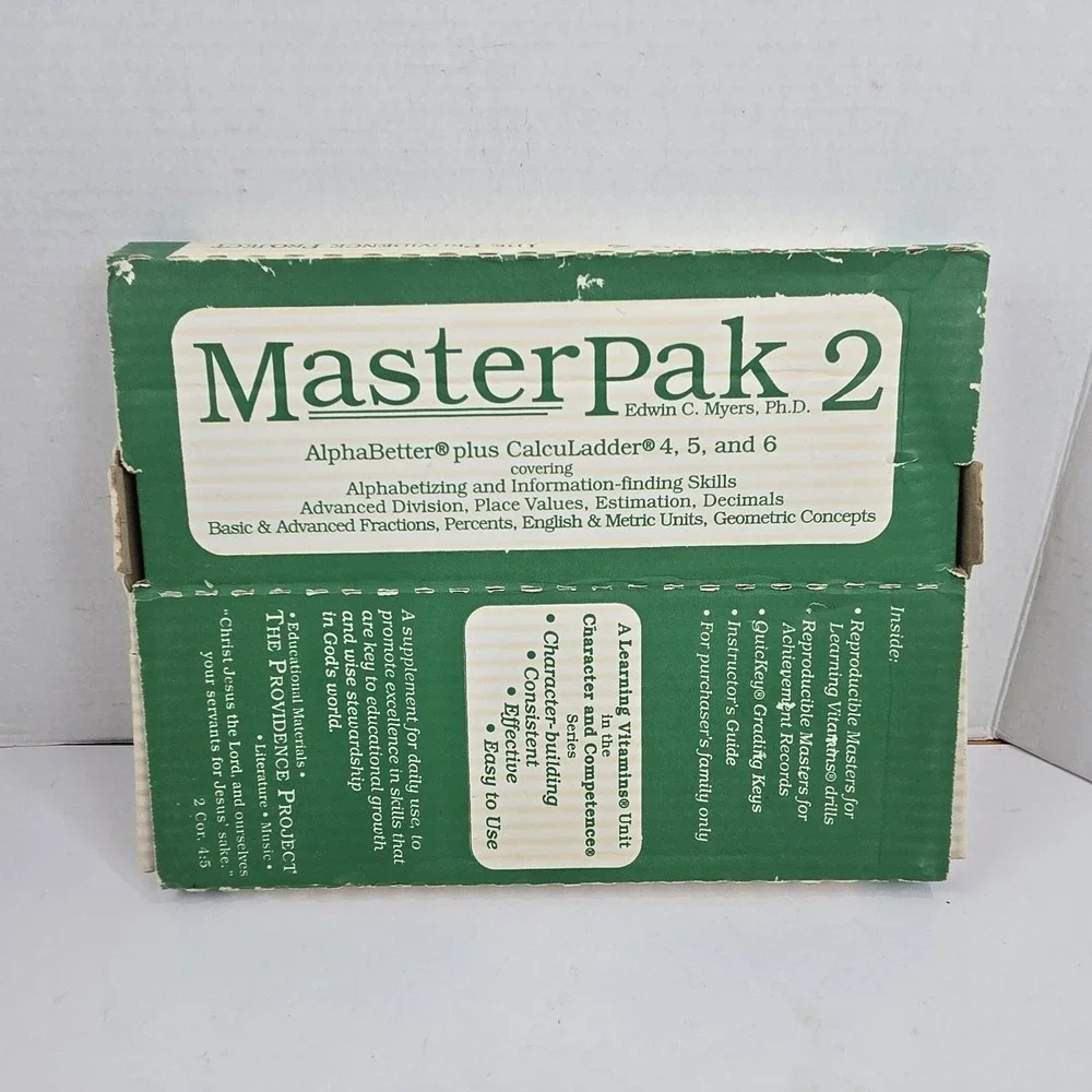 CalcuLadder MasterPak 2 Classic Edition Math 4 5 6 AlphaBetter Mint Masters READ